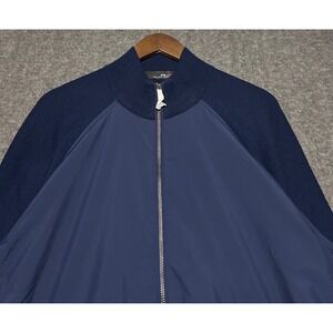 RLX ralph lauren hybrid jacket wool luxury primaloft full zip blue mens new XL